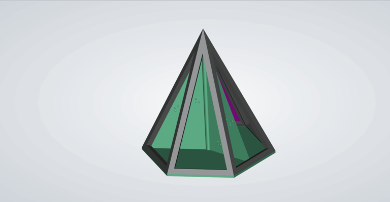 Sechseck Pyramide (Kantenmodell)