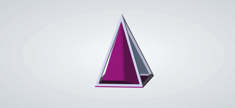 Kantenmodell quadratische Pyramide