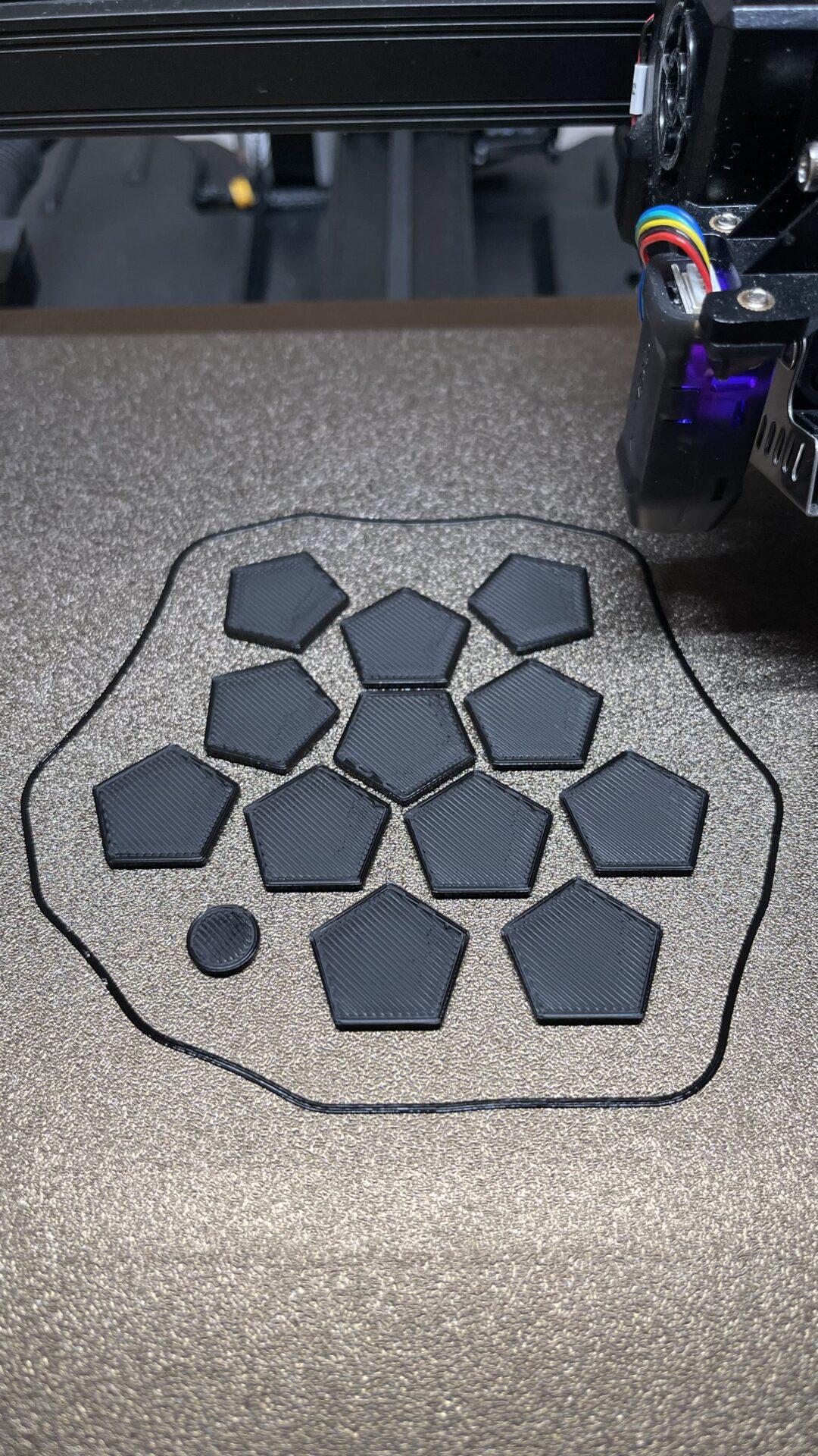 Photo of the test print before filemant change