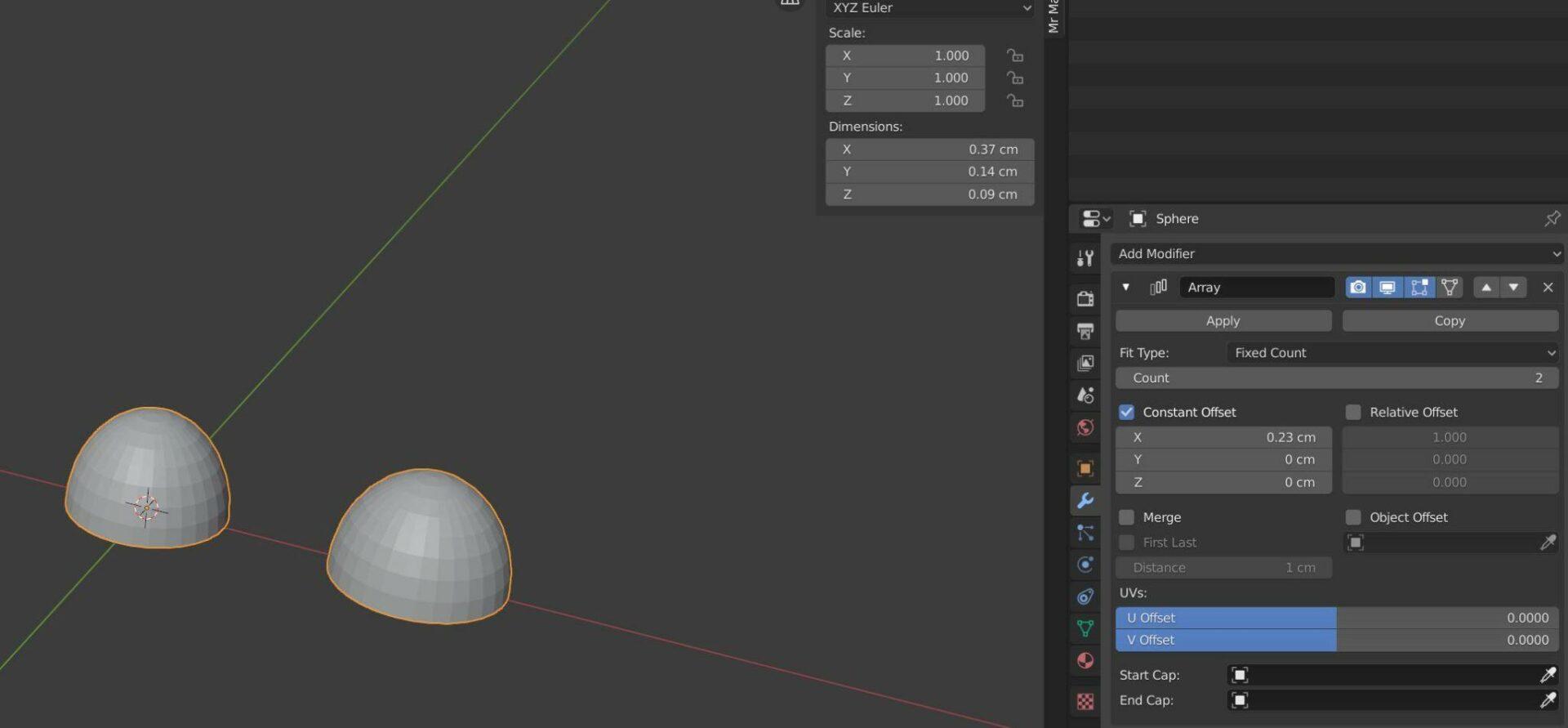 Array modifier. It replicates the object on the screen so now there are two.
