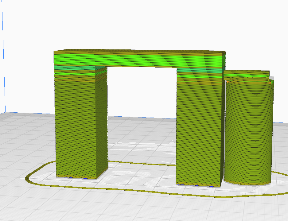 Self-created support structure with the help of the plugin
