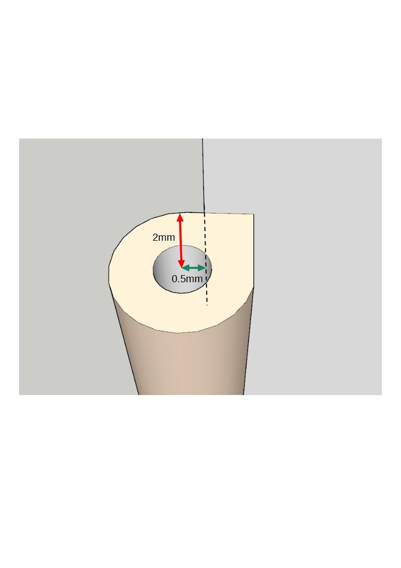 Dimensions of the hinge in 3D